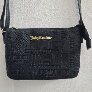 Juicy Couture Black Embossed Crossbody Bag NEW.